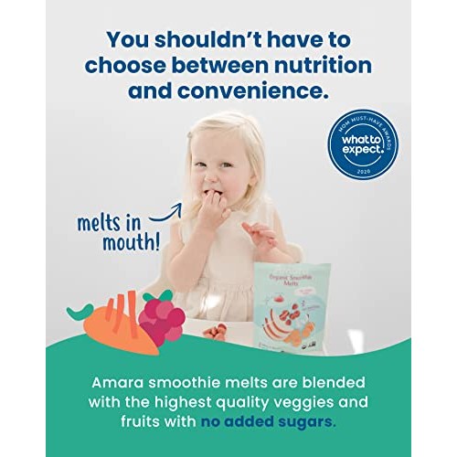 Amara Smoothie Melts - Carrot Raspberry - Baby Snacks Made With ...