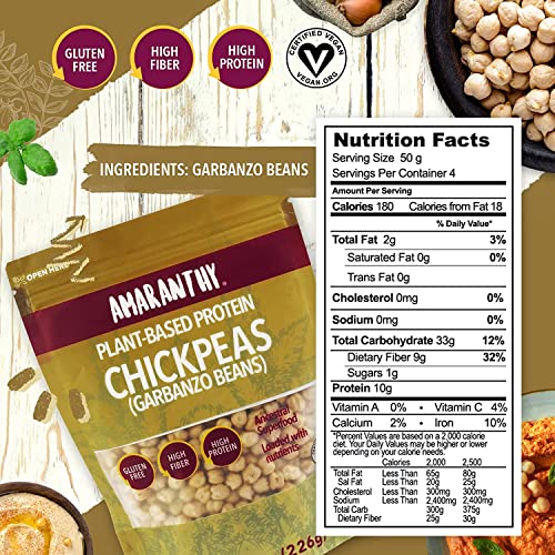 Amaranthy Chickpeas Garbanzo Beans - High Protein - High Fiber -...