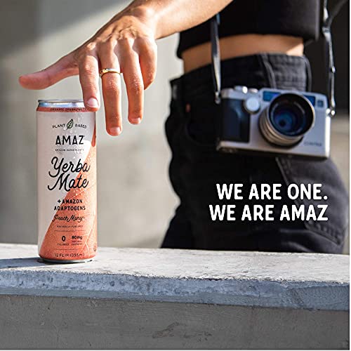 Amaz Organic Sparkling Yerba Mate Tea With Adaptogens For Natura