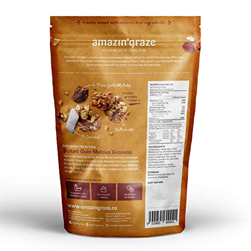 Amazin Graze Salted Gula Melaka Granola 8.8Oz - Healthy Breakfa