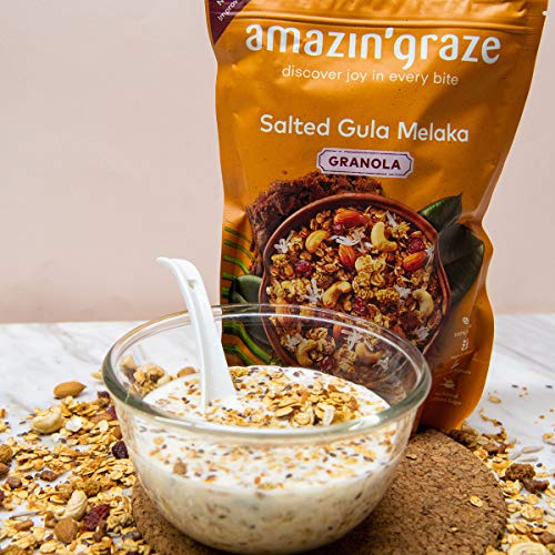 Amazin Graze Salted Gula Melaka Granola 8.8Oz - Healthy Breakfa