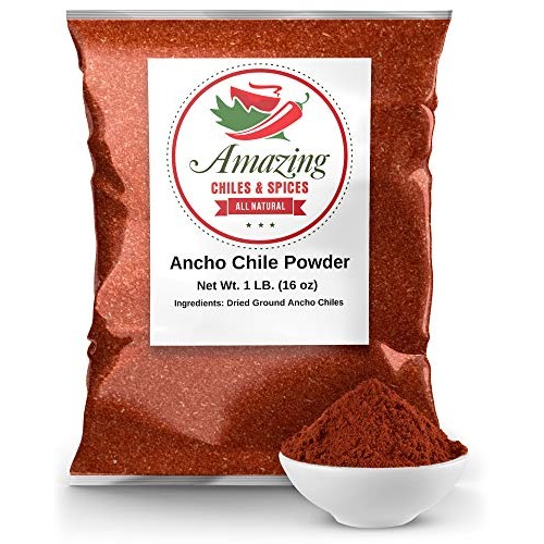 Ancho Chile Pepper Powder Ground 1 Lb 16Oz – All Natural - Gre