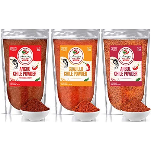 Chile Powder Variety Pack 12 Oz Total - Ancho, Guajillo And Ar