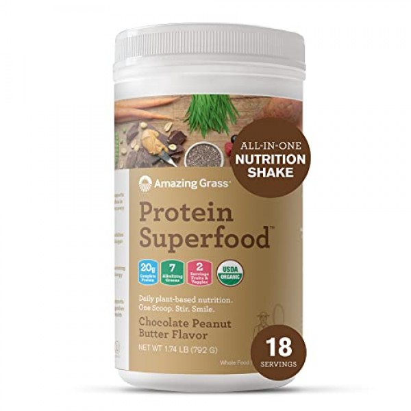 Amazing Grass Protein Superfood: Vegan Protein Powder, All-In-On