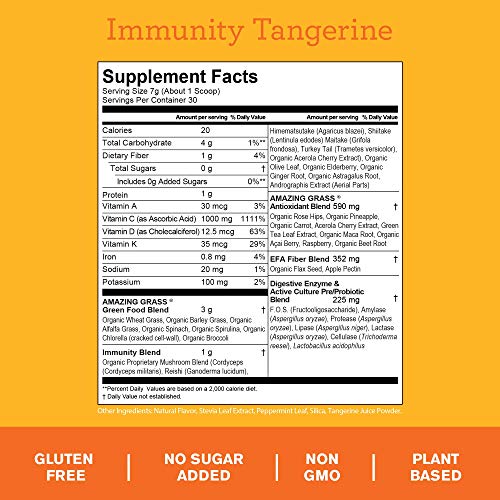 Amazing Grass Green Superfood Immunity: Super Greens Powder With