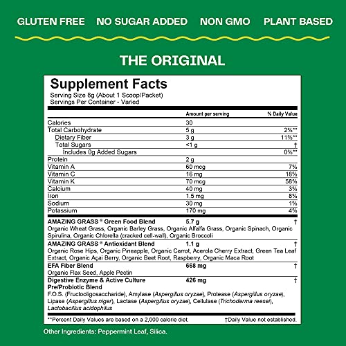 Amazing Grass Green Superfood: Super Greens Powder With Spirulin Amazing Grass Green Superfood: Super Greens Powder With Spirulin