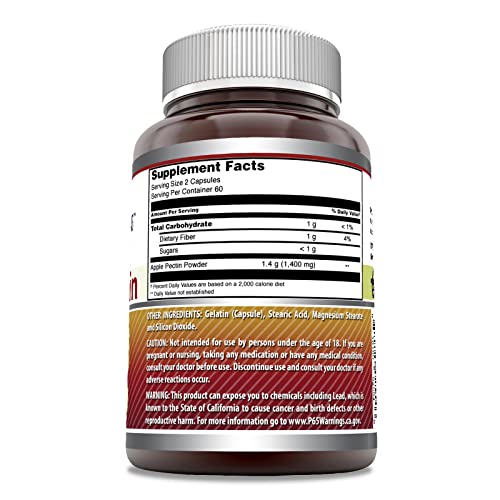 Amazing Formulas Apple Pectin Supplement | 1400 Mg per Serving |...