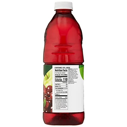 Amazon Fresh, Cranberry Apple Juice Cocktail, 64 Fl Oz Bottle