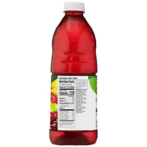 Amazon Fresh, Cranberry Blend Juice from Concentrate, 64 Fl Oz B...