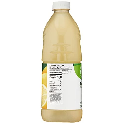Amazon Fresh, Lemonade from Concentrate, 64 Fl Oz Bottle
