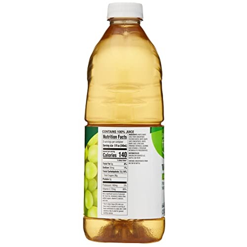 Amazon Fresh, White Grape Juice, 64 Fl Oz Bottle