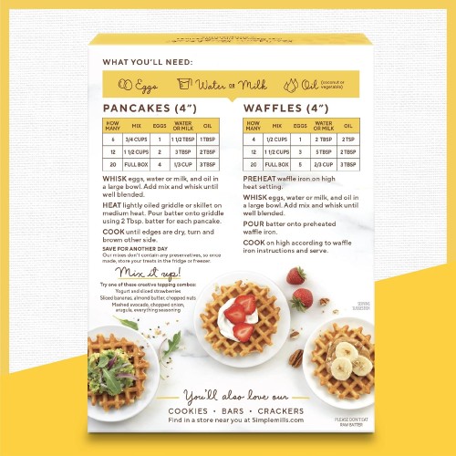 Simple Mills Almond Flour Pancake and Waffle Mix, Original, 1pk, 10.7oz