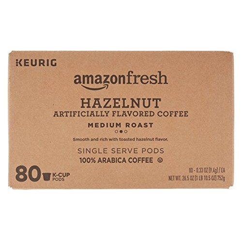 Amazonfresh 80 Ct. K-Cups, Hazelnut Flavored Medium Roast, Keuri