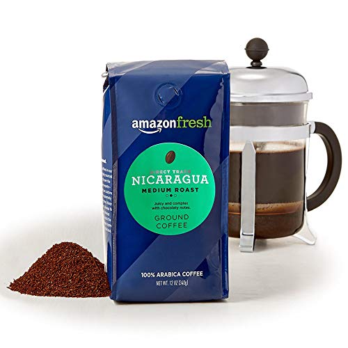 Amazonfresh Direct Trade Nicaragua Ground Coffee, Medium Roast,