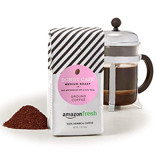 Amazonfresh Donut Cafe Ground Coffee, Medium Roast, 12 Ounce Pa