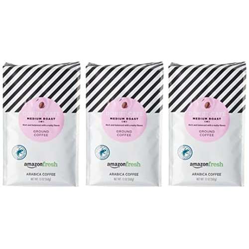 Amazonfresh Donut Café Ground Coffee, Medium Roast, 12 Ounce Pa
