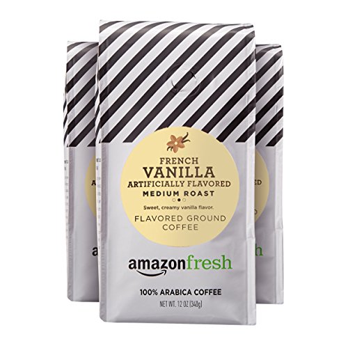 Amazonfresh French Vanilla Flavored Coffee, Ground, Medium Roast
