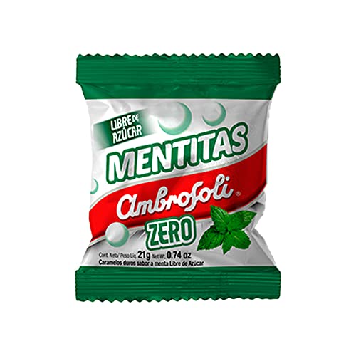 Ambrosoli Mentitas Zero - Sugar-Free Round Mints 24-Pack Displa...