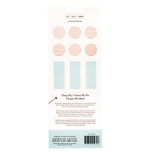 American Crafts 341972 3 Piece Combs Sweet Tooth Fairy Cake Deco