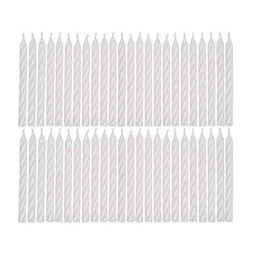 American Greetings Party Supplies, White Spiral Birthday Candles