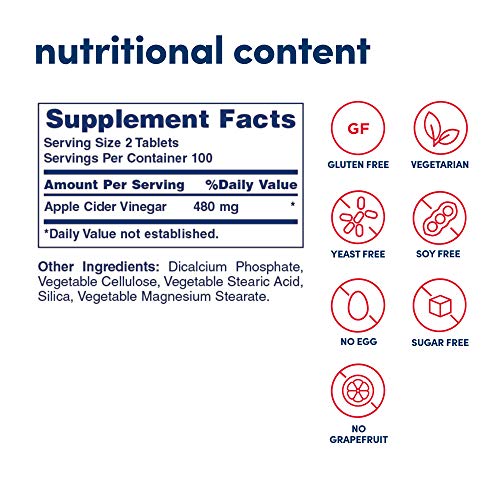 American Health Apple Cider Vinegar Tablets - Balanced Diet And