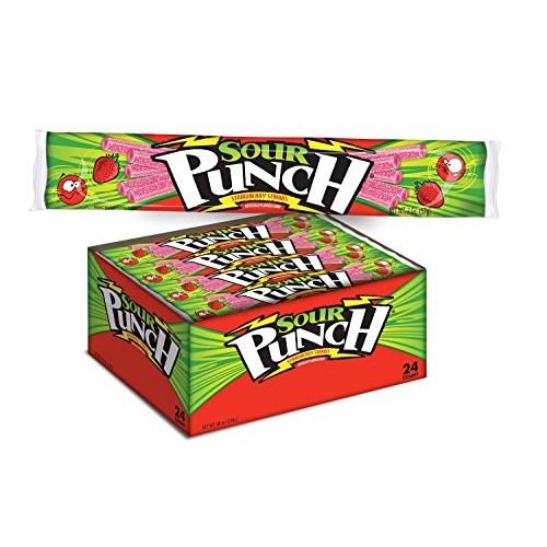 Sour Punch Strawberry Sour Straws 2Oz Tray Pack Of 24