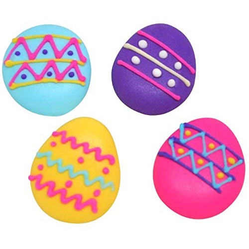 Royal Icing Easter Eggs. Edible Royal Icing Decoration For Easte