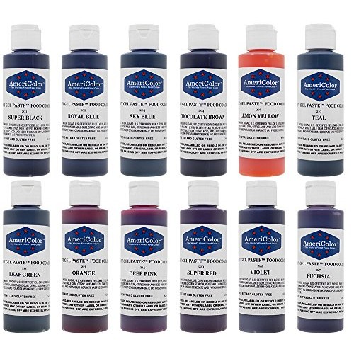 Americolor 12 Color Variety - Kit, Soft Gel Paste Food Coloring,