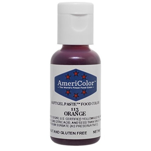 Americolor Soft Gel Paste Food Coloring, Orange, .75 Oz