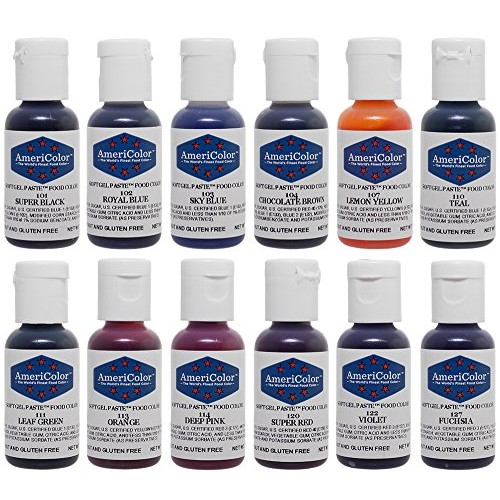 Food Coloring Americolor Student Kit, 12 .75 Ounce Bottles Soft