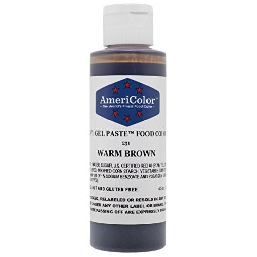Warm Brown Soft Gel Paste 4.5 Oz Cake Decorating
