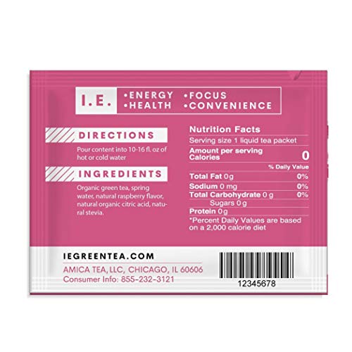 I.E. Green Tea Natural Raspberry Flavor Green Tea, Decaffeinated