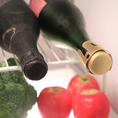 Gold Champagne Stopper, Designed In France, Bottle Sealer For Ca