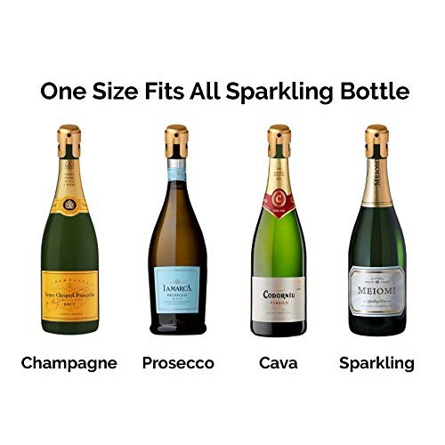 Gold Champagne Stopper, Designed In France, Bottle Sealer For Ca