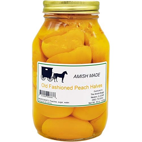 Amish Old Fashioned Peach Halves - Two - 32 Oz Jar