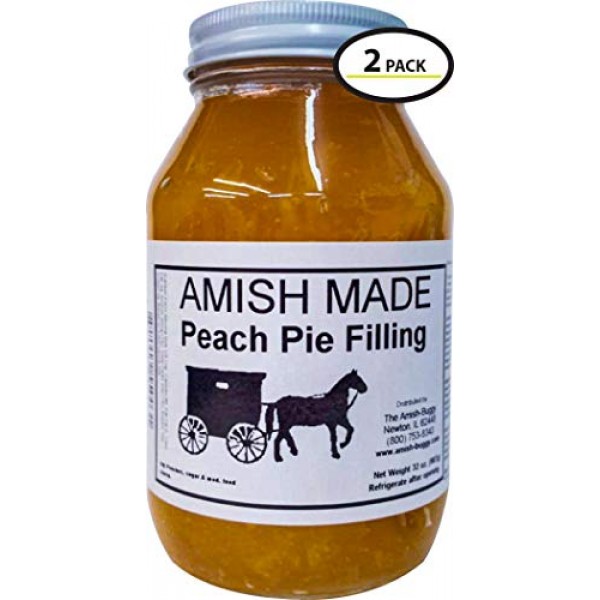 Amish Pie Filling Peach - TWO 32 Oz Jars