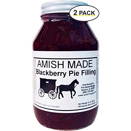 Amish Pie Filling - Two 32 Oz Jars Blackberry