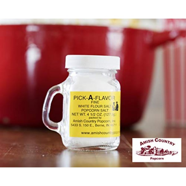 Amish Country Popcorn - Ball Park Butter Salt 4.5 oz with Recipe...