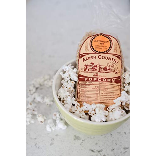 Amish Country Popcorn | 1 Lb Bag | Ladyfinger Popcorn Kernels |
