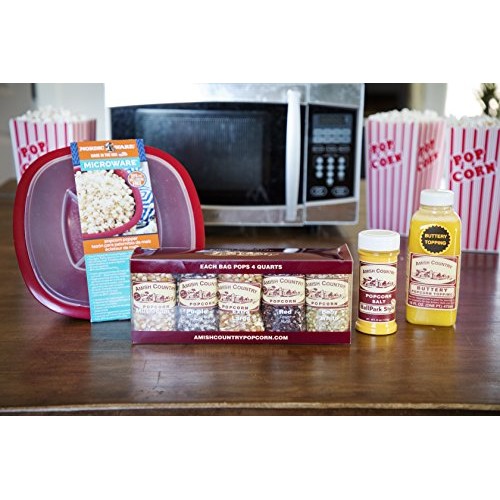 Amish Country Popcorn - 10 4 Ounce Microwave Bowl Gift Set - O