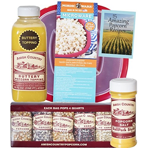 Amish Country Popcorn - 10 4 Ounce Microwave Bowl Gift Set - O