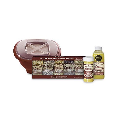 Amish Country Popcorn - 10 4 Ounce Microwave Bowl Gift Set - O