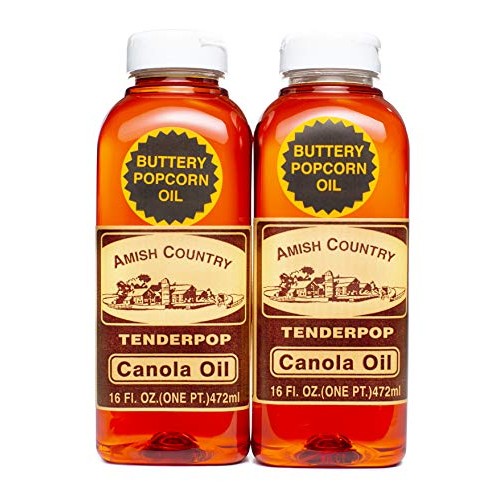 Amish Country Popcorn | 2 - 16 Oz Jars | Butter Flavored Canola