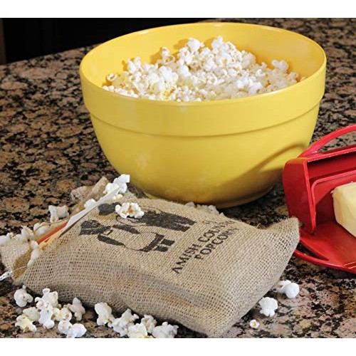 Amish Country Popcorn - 2 Lb Burlap Medium White Kernels - Old F