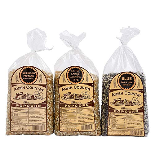 Amish Country Popcorn - 3 2 Lb Bags Gift Set: Mushroom, Extra