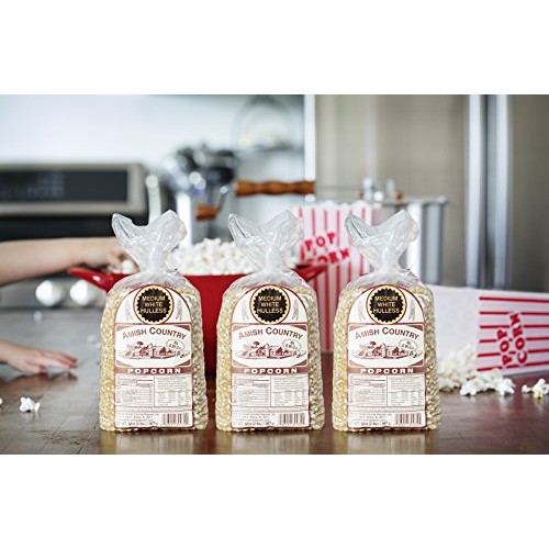 Amish Country Popcorn | 3 2 Pound Bags Medium White Kernels Gi