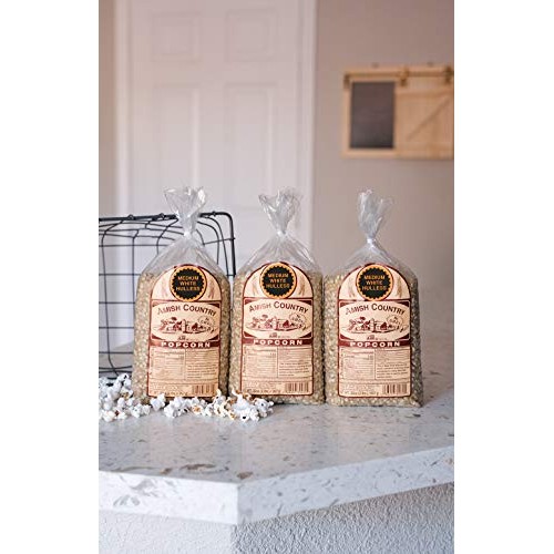 Amish Country Popcorn | 3 2 Pound Bags Medium White Kernels Gi
