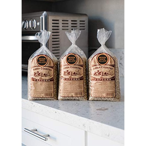 Amish Country Popcorn | 3 2 Pound Bags Medium White Kernels Gi