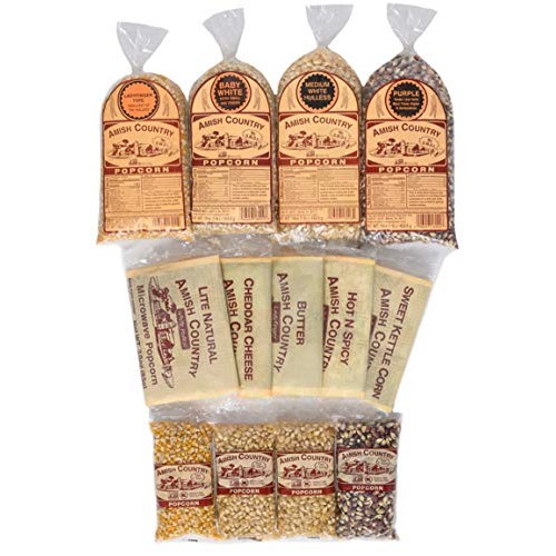 Amish Country Popcorn | 4 4 Ounce, 4 1 Pound Sampler Pack &Amp;
