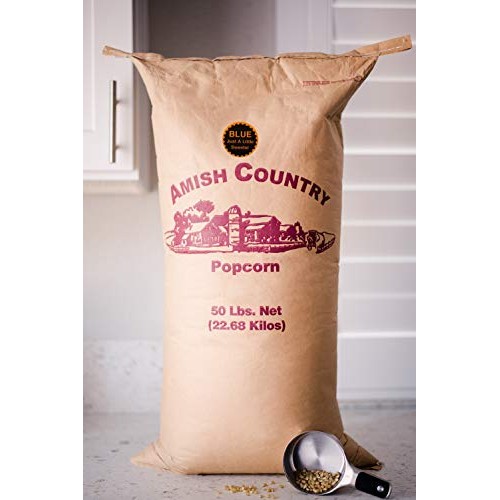 Amish Country Popcorn - 50 Lb Bag Blue Kernels - Old Fashioned,